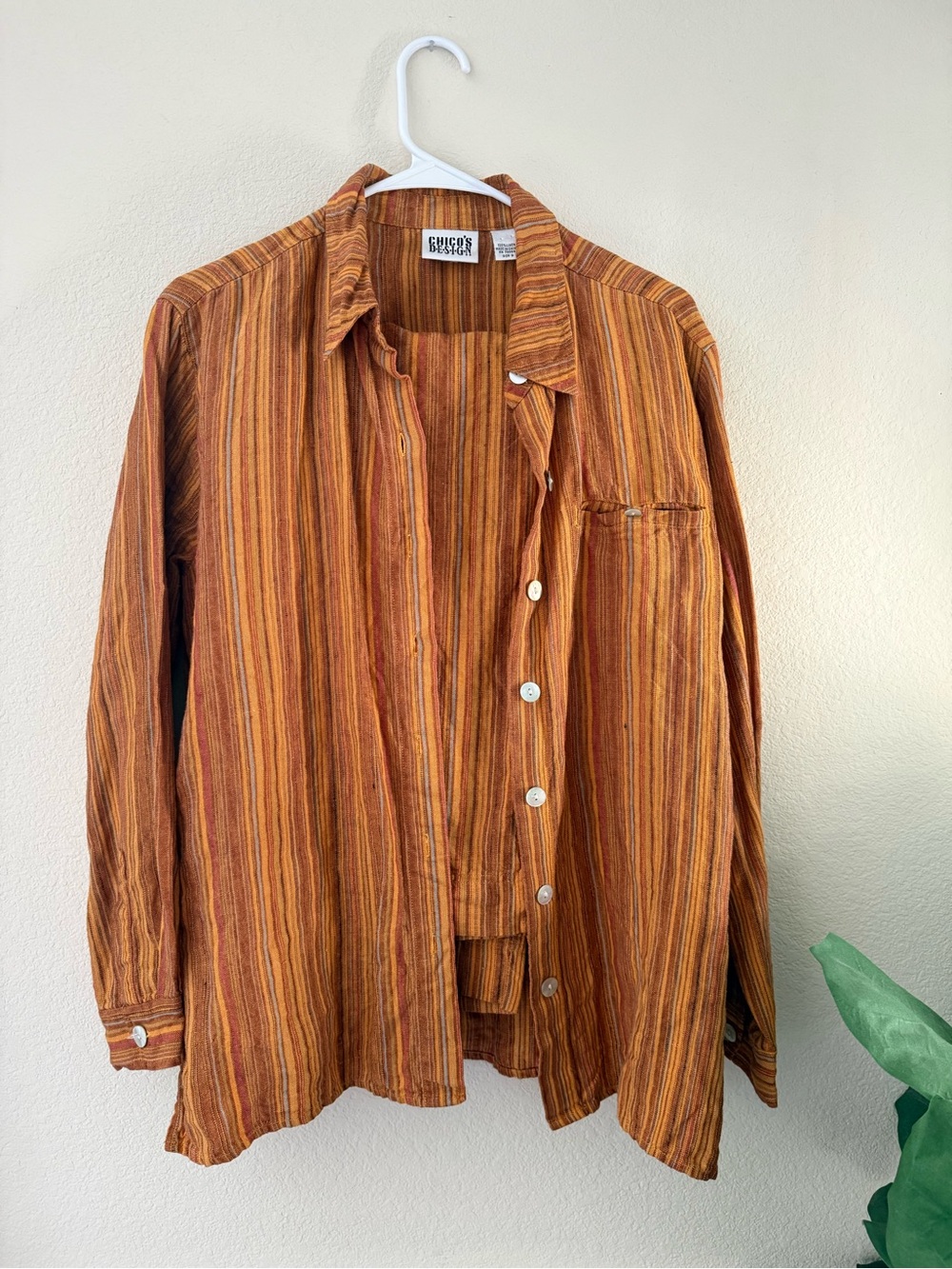 Chicos Designs Pant/Flannel Set